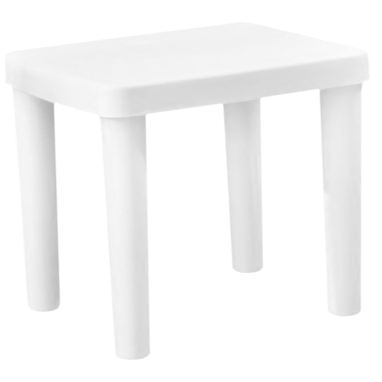 Sgabello Antiscivolo per Bagno Bambini, Leggero, Bianco, Plastico