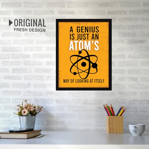 Image of Chaka Chaundh - Suitable Atom Science Motivational Quotes frames for OFFICE & STUDENT- Framed Posters with Frame - Quotes Wall Frames -Technology Photos with Quotes - (14 X 11 inches)
