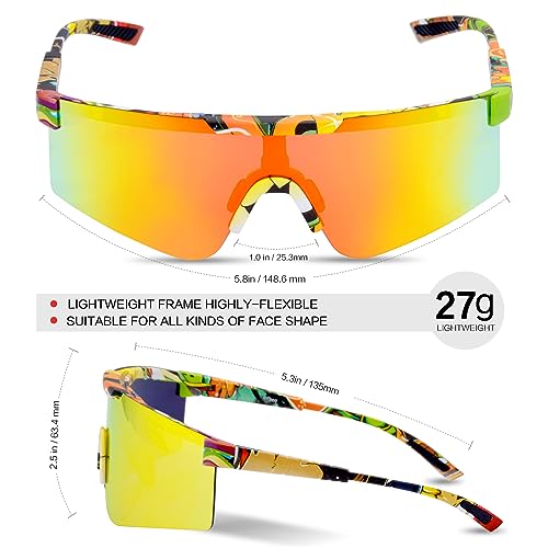 DSYSMIN Polarized Cycling Glasses for Men and Women - Stylish and Functional Sport Sunglasses, Black frame and blue film - Image 3