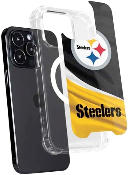 Skinit Phone Case Compatible with MagSafe iPhone 14 Pro Max - Officially Licensed NFL Pittsburgh Steelers Design