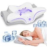 Cervical Pillow Memory Foam Pillows Queen Size Bed Pillows for Sleeping Cooling Pillow Ergonomic Neck Pillow Pillow for Side Back Stomach Sleepers, Orthopedic Contour Pillow for Neck and Shoulder Pain