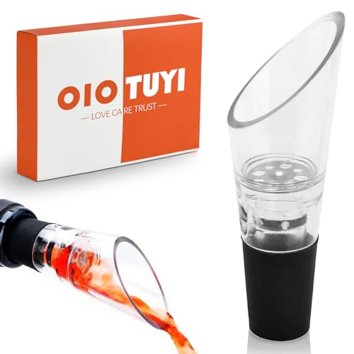 OioTuyi Pack de 2 Aireador y Decantador de Vino, Oxigenador Premium, Dispensador, Accesorios y Gadgets Originales