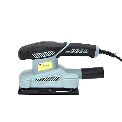 山善(YAMAZEN) サンダー 電源コード式 1.8A 150W 12000min-1 ロックボタン 簡単ペーパー交換 表面研磨 仕上げ サビ落とし 塗装剥がし DIY 工具 TRYBUILシリーズ TAS-150A ライトブルーのサムネイル