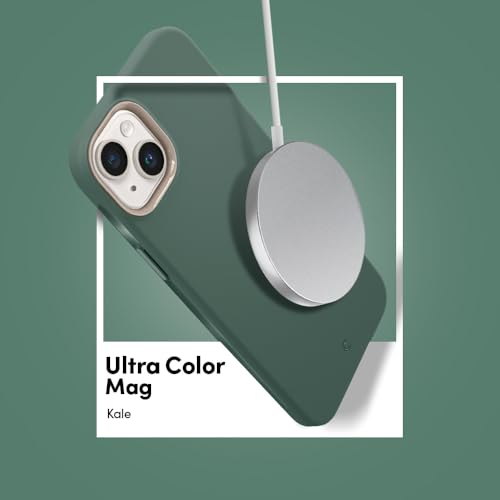 Image of Spigen Cyrill UltraColor Mag | iPhone 14 Plus Case | Green iPhone 14 Plus Back Cover | TPU+Poly Carbonate - Kale
