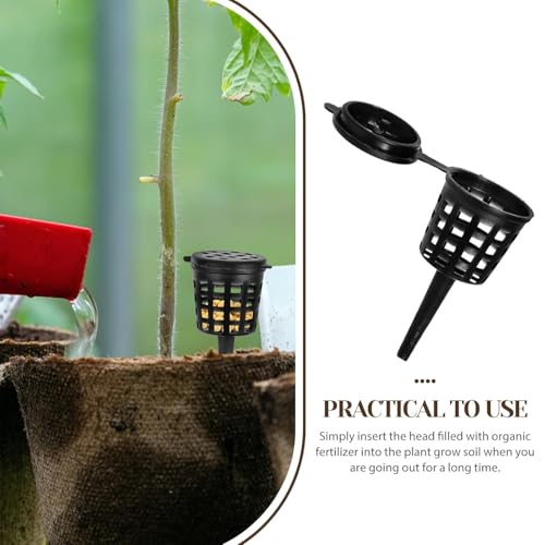 100 canastas de fertilizante para plantas con tapa, plásticas 2 cm miniatura 2