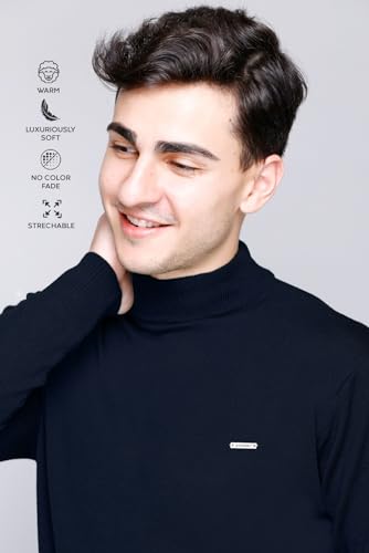 Image of GODFREY Woolen Full Sleeve Sweaters for Men Winter Wear - Turtle Neck Pullover for Men Stylish