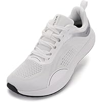 WHITIN Laufschuhe Herren Sportschuhe Breite Schuhe Zero Drop Running Shoes Men Sneaker Turnschuhe Straßenlaufschuhe Hallenschuhe Sport Atmungsaktiv Weiß 44 EU