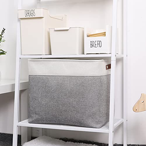 Dullemelo Large Storage Baskets With Handles, Fabric Storage Bins For Organizing Clothes Toys Books, Canvas Storage Bin For Office Bedroom Closet Nursery Laundry Storage thumb #6