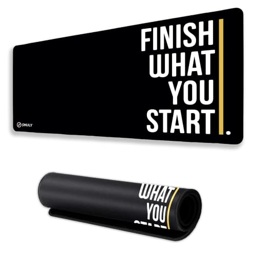 Image of Large Desk Mat, Extended Mouse Pad 58.5 x 28 cm, Desk Pad, Washable Mousepad, 2mm Thick Non-Slip Rubber Base, Stitched Edges for Office, Home & Workstation (Multicolour)