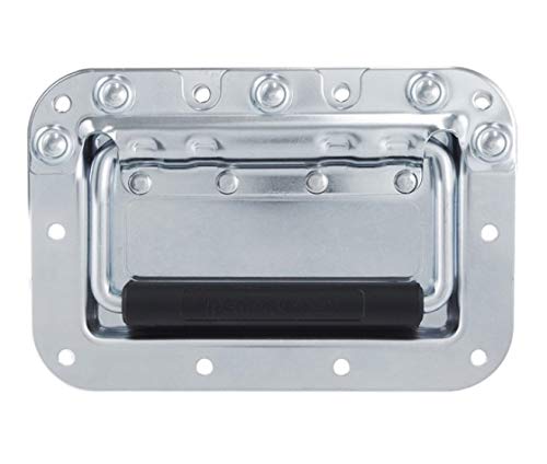 Image of PENN ELCOM Medium Recessed Handle (16.1 * 10.7 * 16.1) Wooden Storage Chests, Toolboxes, Equipment cases, Instrument or Flight Cases, Heavy-Duty Drawers or Trunks | Silver