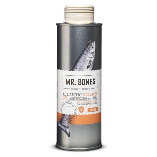 MrBones Aceite Salmon Perros Natural - Aceite de Salmon Gatos – Omega 3 y 6 Natural – Condroprotector Perros y Gatos – Alta Palatabilidad – Antioxidante (Pack de 2-500ml)