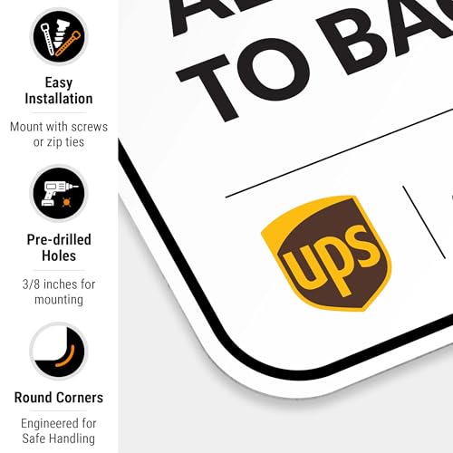 Image of Package Delivery Sign, Delivery Instructions Please All Package to Back Door Sign, 12x18 Inches, Rust Free .063 Aluminum, Fade Resistant, Made in USA