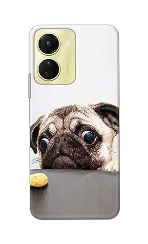 Image of PRINTFIDAA� Printed Hard Back Cover Case for Vivo Y16 Back Cover (Pug Dog) -2808