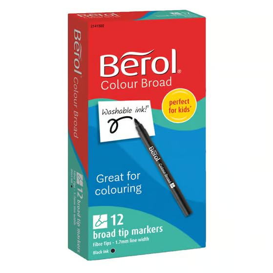 Colourbroad Marker Pk12 - Black