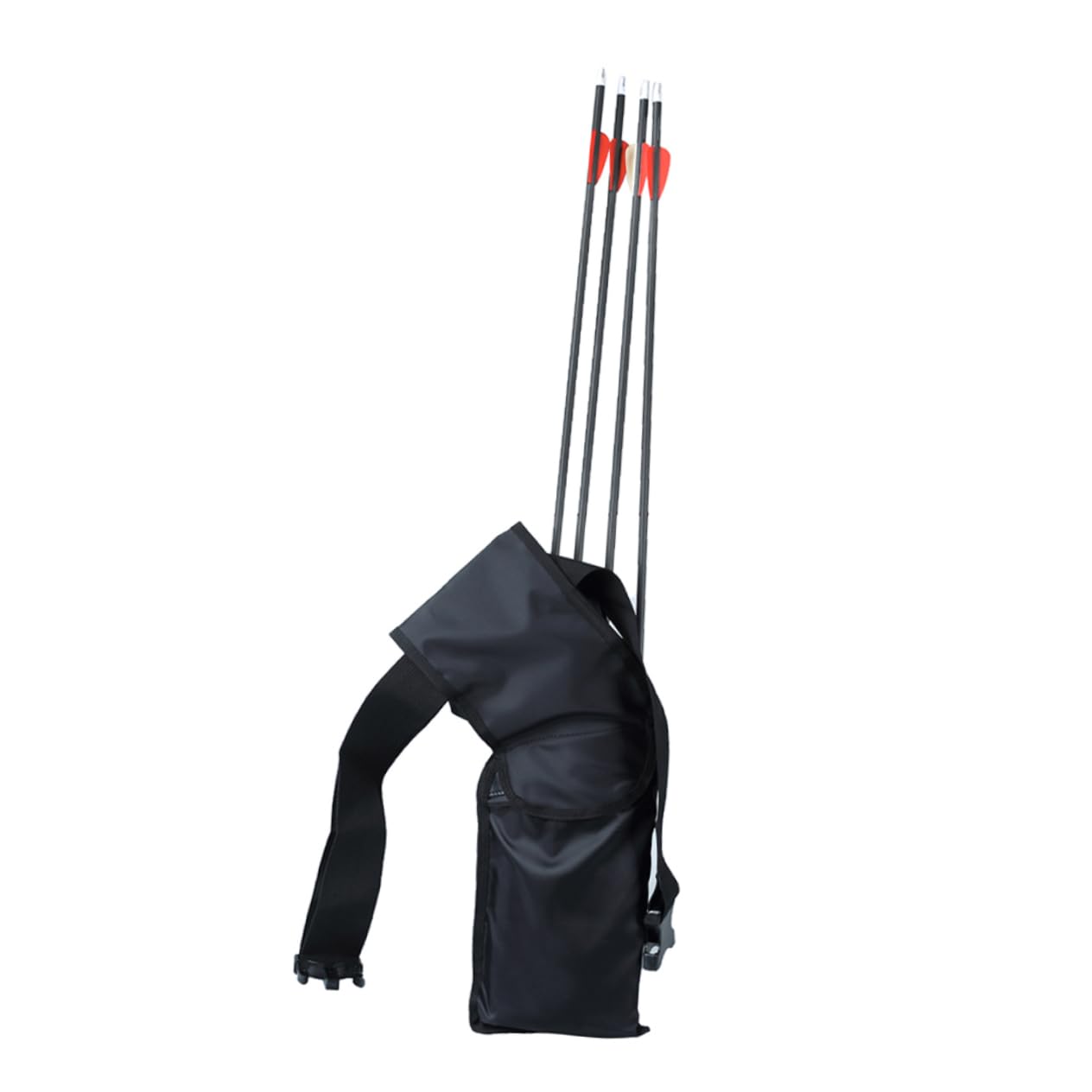 GOOHOCHY Multi Function Large Capacity Arrow Pouch Durable Oxford Material for Outdoor Hunting Training Adventuring Black No Arrows Included