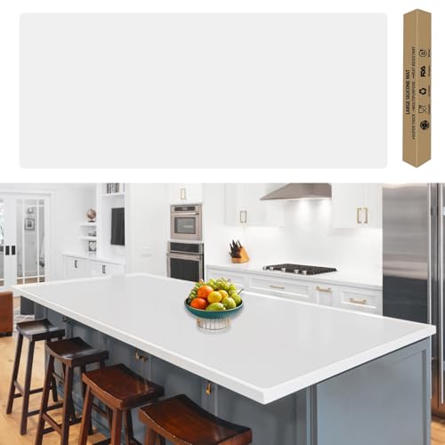 Image of 120 inchx24''(305cmx60cm) Extra Large Silicone Mat for Kitchen Counter, Heat Resistant Countertop Protector, Non-Slip Waterproof Kitchen Island Mat, Easy to Clean, Semitransparent
