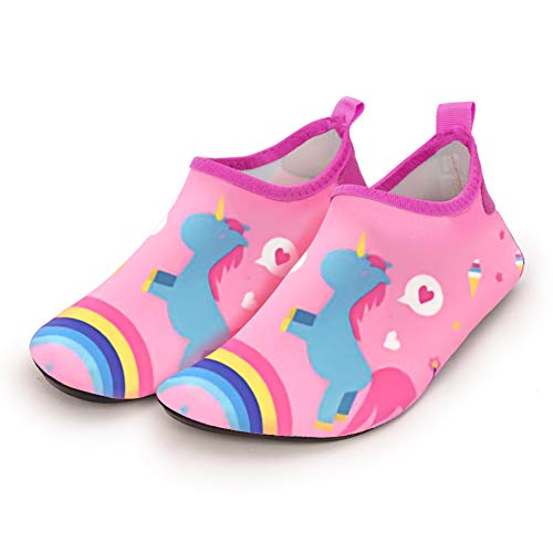 Flantor Toddler Water Shoes Kids Water Shoes, Boys and Girls Shoes Cover Swim Quick Drying Barefoot Aqua Socks Shoes for Beach Swimming Pool and Outdoor Sports