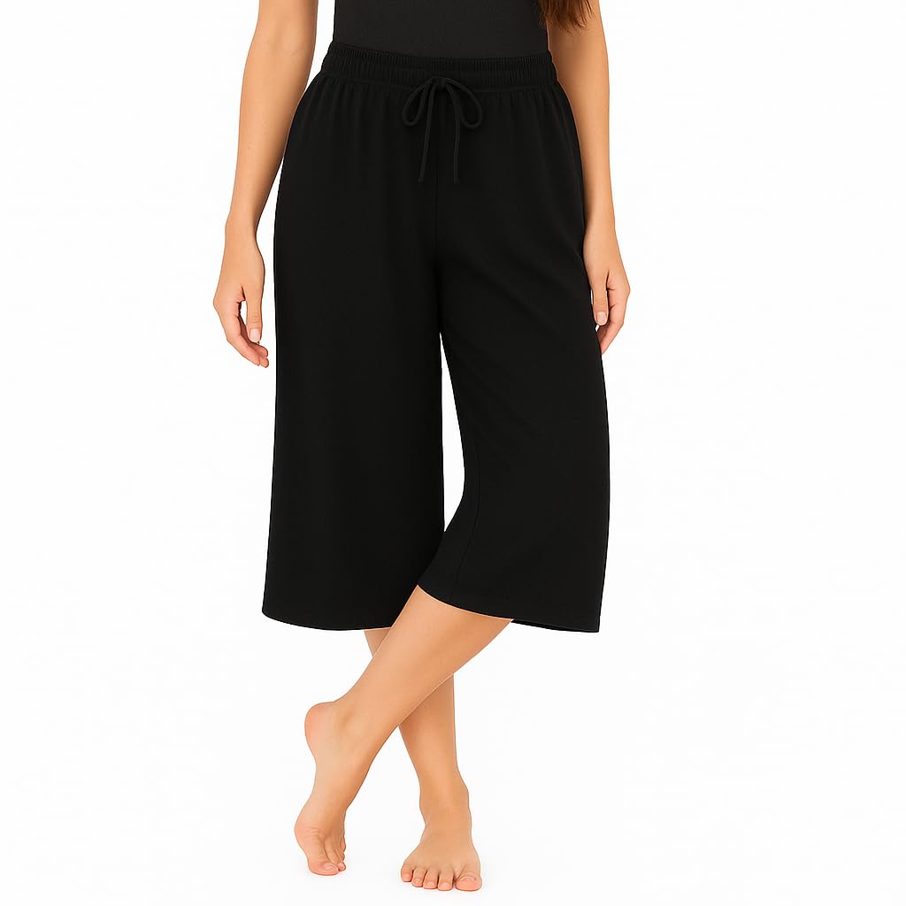 Women's 3/4th Capri, Cotton Capri with Loose Fit-image-26