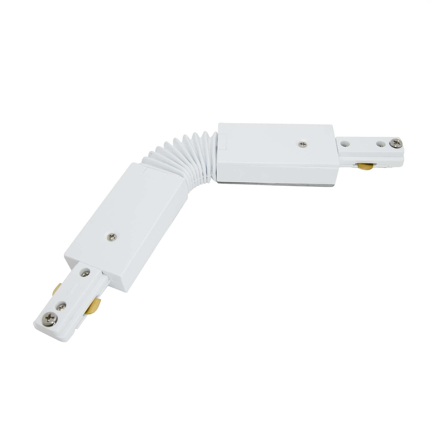 G.W.S® White Flexible Connector for 3 Wires Single Circuit LED Track Lighting