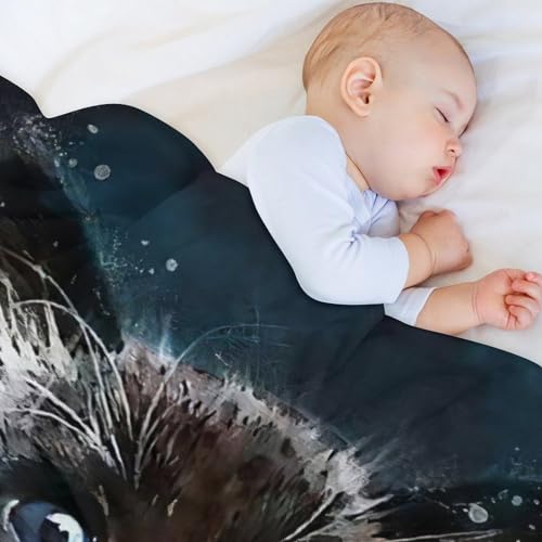 Couverture chat douce et chaude en flannel lavable en machine