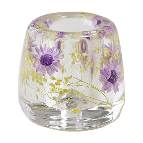 N&N Find Japan Japanese Toothbrush Holder Stand with Real Flower in Acrylic (Star Purple) Cover