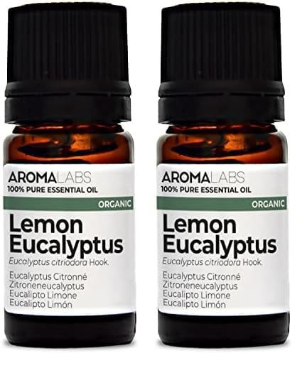 Bio - Aceite Esencial Eucalipto Limon - 5mL - 100% Puro, Natural, Quimiotipado y Certificado AB - AROMA LABS (Marca Francesa) (Paquete de 2)