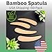 MEKA ESSENTIALS 50 PCS Bamboo Cosmetic Scooping Spatula Spoon Eco-Friendly and Biodegradable Option Mold and Bacteria Resistant for skincare creams, cosmetics, ointments