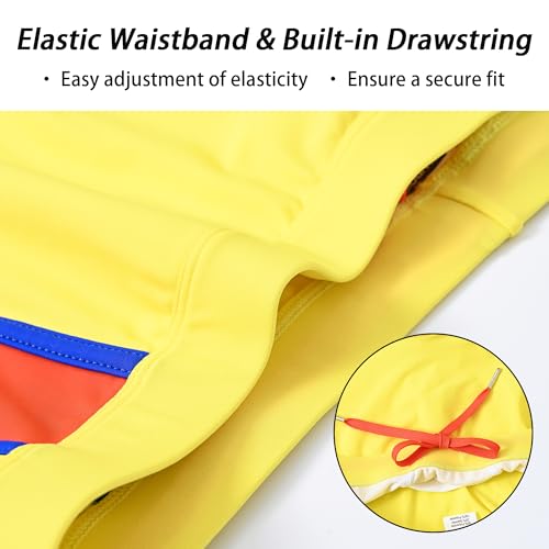 Men's Swimwear Adjustable Drawstring Double Layer Lined Bulge Pouch Swim Trunks Swimsuit Square Leg3