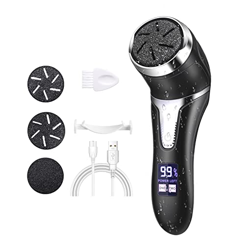 BETUFIARY Electric Foot Callus Remover, Rechargeable Foot Care Scraper Pedicure Tools, Professional Foot Scrubber Dead Skin Remover with 3 Grinding Heads, Waterproof Foot File for Hard Cracked Skin BETUFIARY Electric Foot Callus Remover, Rechargeable Foot Care Scraper Pedicure Tools, Professional Foot Scrubber Dead Skin Remover with 3 Grinding Heads, Waterproof Foot File for Hard Cracked Skin