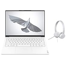 Lenovo Yoga Slim 7i Carbon i7 13.3″ QHD IPS Ultra-Light & Thin Laptop (16GB/1TB SSD/Win 10/MSO/Intel Iris Xe GFX/Moon White/Carbon Fiber/0.96 Kg) 82EV003WIN + Lenovo 110 Stereo USB-A Headset
