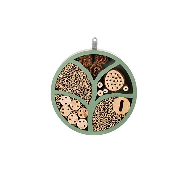 11” Woonden Multi Habitat Insect House Outdoor Garden Decorative Insect ...