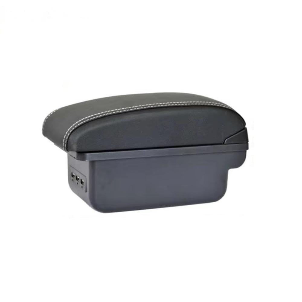 Car Armrest Box For Renault Clio 4 For Captur For Clio 3 III IV With Cup Holder Storage USB Ashtray Accessory Replacement Parts(B3 Black white 3 USB)