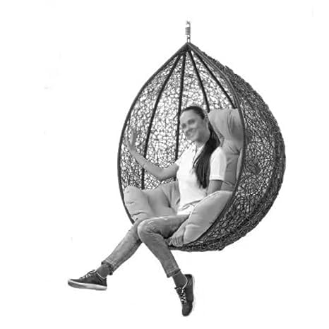 Hindoro Hammock Iron Swing Chair Without Stand & Free Cushion for Hanging Swings for Indoor, Outdoor, Home, Patio, Yard, Balcony(Free Cushion Combo)-image-37
