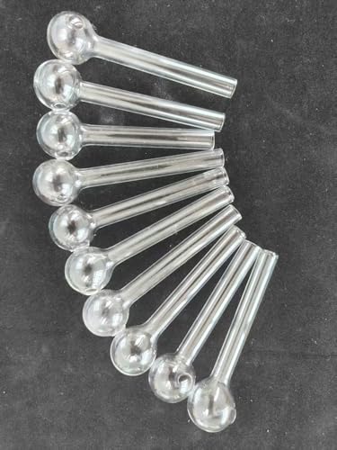 10 Stück Glas Pipe Glaspfeife Crackpfeife ölpfeife Oil Pipe Glas Pipe Glass Pipe Klar 4 Zoll Länge