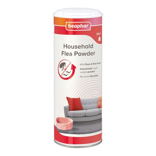 Beaphar - Household Flea Powder Kills Fleas and Flea Larvae Insecticidal Powder with Immediate Killing Action on Fleas Use on Carpets Rugs and Soft Furnishings Easy-to-use 300g