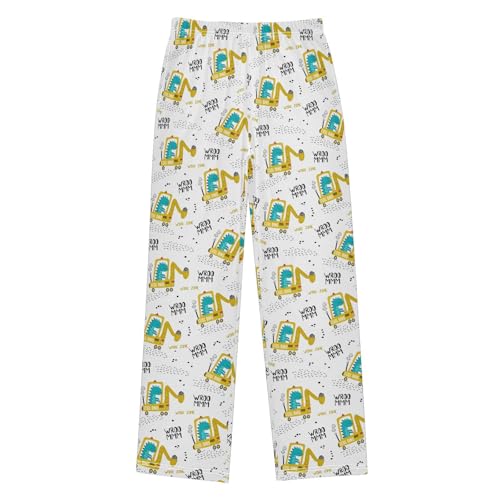 ZZXXB Dinosaur Riding Boys Long Pants Soft Trousers Elastic Waist Kids Lounge Bottoms with Pockets S-XL