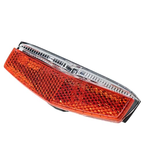 Filmer LED Rücklicht mit Bremslicht für E-Bike (6V-60V) zur Gepäckträger Montage (50 - 80mm), Rot / Schwarz