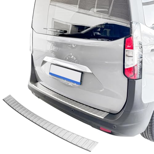 Paraurti Posteriore adatto per Ford Transit Courier/Tourneo Courier II - Dal 2023+ Acciaio Inossidabile Opaco Protezione per Bordo Bagagliaio Carico