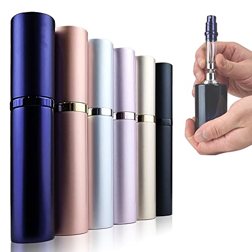 Atomiseur de parfum rechargeable de 5 ml - Flacon de voyage idéal pour les voyages, le travail ou les soirées (or rose)