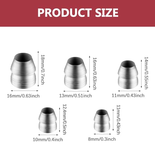 Happyyami 25 Stücke Axtkeil Axtkeile Sortiment Runde Hammerkeile Eisen Axt Griff Installieren Keile Spaltkeil für Axt Mauls Klaue Hammer Vorschlag Mauls Griff Keil Axtkeil- Set Hatchet- Griffkeile