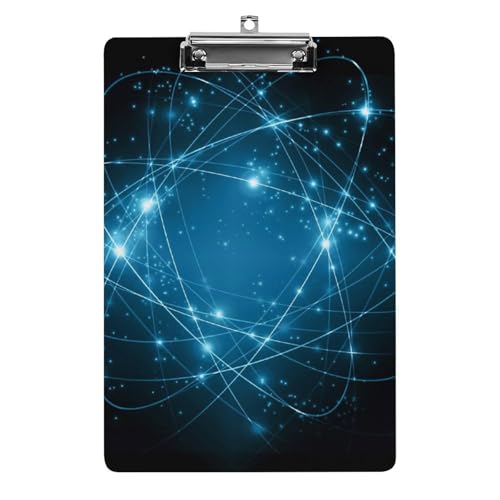 Planchette à pince A4 étoiles bleues pour l'organisation de bureau et de classe