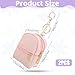 2Pcs Mini Backpack Cute Cosmetic Bag for Women Creative Pendant Keychain Key-chains Keyrings PU Leather Makeup Bag Key Pocket Lipstick Bag Card Holder Data Cable Organizer Zipper Pouch for Women Girl