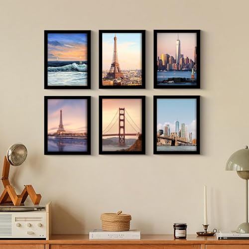 Image of LUCKYLIFE 8x10 Picture Frame Black for Wall Mounting or Tabletop Display, 2 Pack