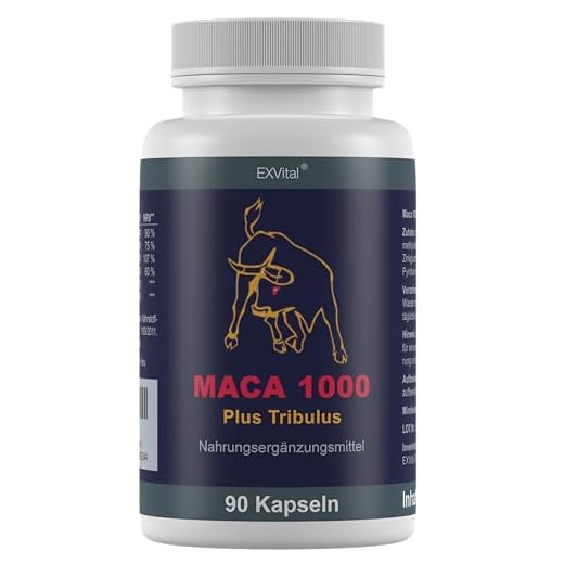 Maca 1000 plus Tribulus, Maca und Tribulus, 90 Kapseln, 1er Pack (1x 74g)