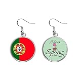 Bandera nacional de Portugal Europa País Decoración Cuelga Temporada Primavera Pendientes Joyería