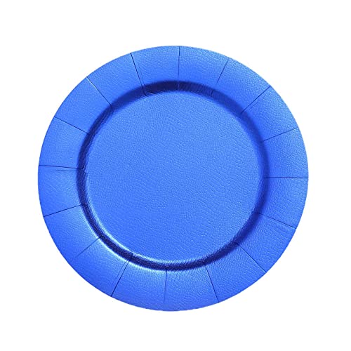 Platos desechables redondos 13 pulg azul real x10 miniatura 1