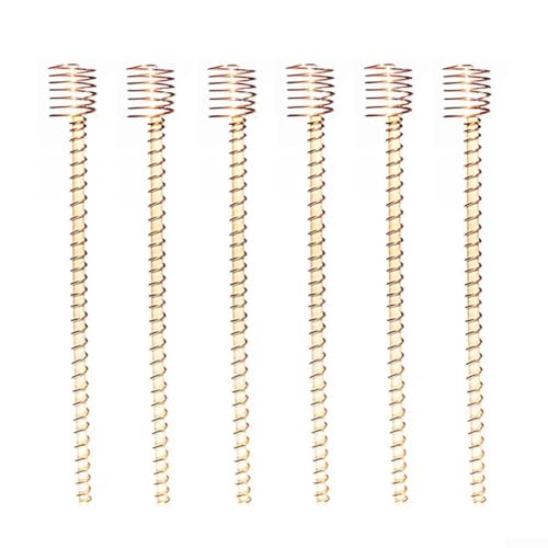 Kit di giardinaggio elettroculturale con pali per piante a bobina di rame, set di pali in legno da 30,5 cm per conducibilità del suolo, potenziatore naturale della crescita per piante in vaso da