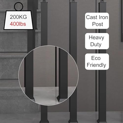 Poteau de rampe d'escalier carré pour sécuriser et décorer le balcon de la maison - 4