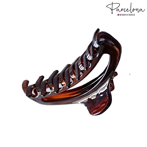 Pinza de pelo pequeña tipo jaw claw clip de concha de tortuga marrón para mujer 6