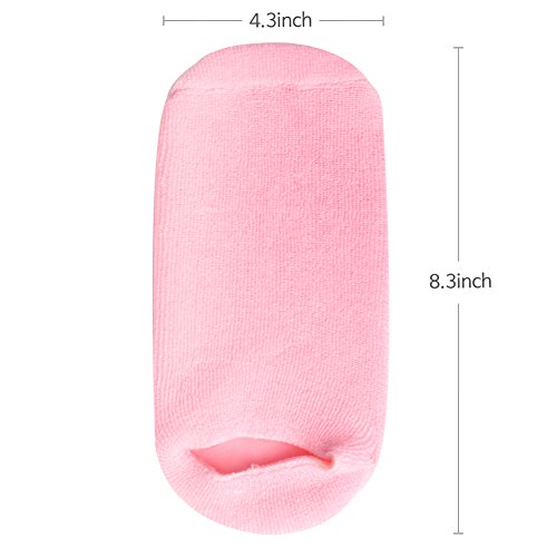 Comfort Gel Socks For Men And Women - Soft Spa Silicone Gel Infused Moisturizing Socks (Pink (1 Pair)) #TOP4